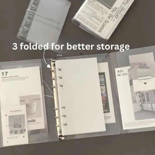 A6 Tri-fold Leaf Binder/Cover , for Journals, Planners and Cardcollections
from Sailor Creations