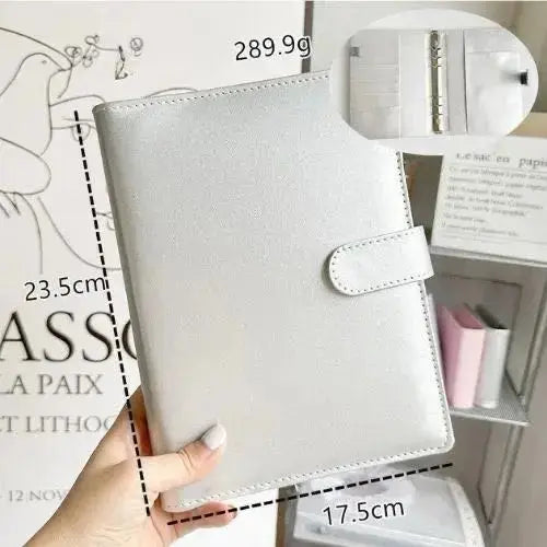 A5 Sliver PU Leather Loose Leaf Binder/Cover , for Journals, Planners and Cardcollections Sailor Creations