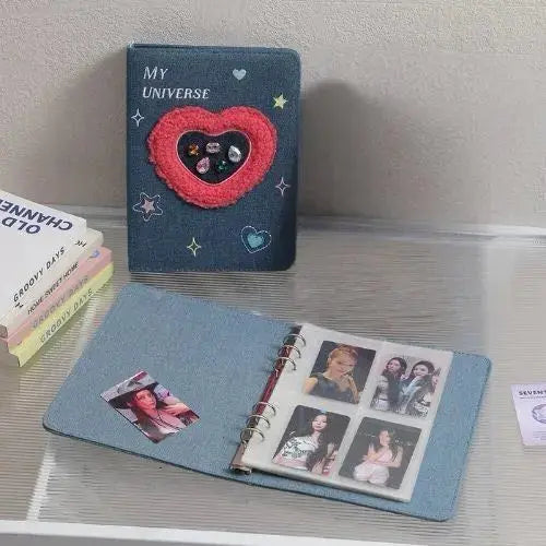 A5 Demin Love Loose Leaf Binder/Cover , for Journals, Planners and Cardcollections from Sailor Creations