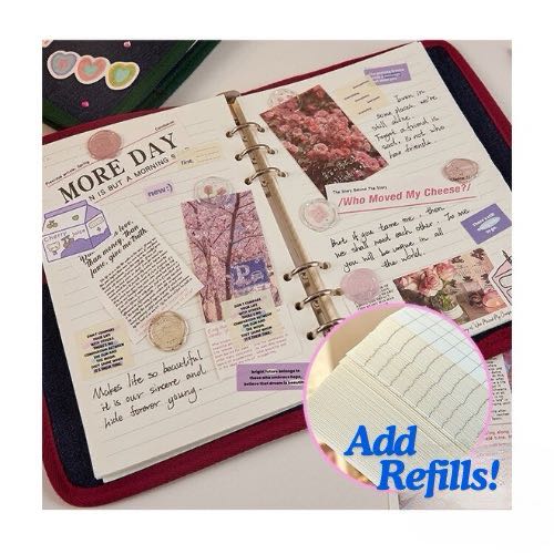 A5 Demin Puppy Loose Leaf Binder/Cover , for Journals, Planners and Cardcollections from Sailor Creations