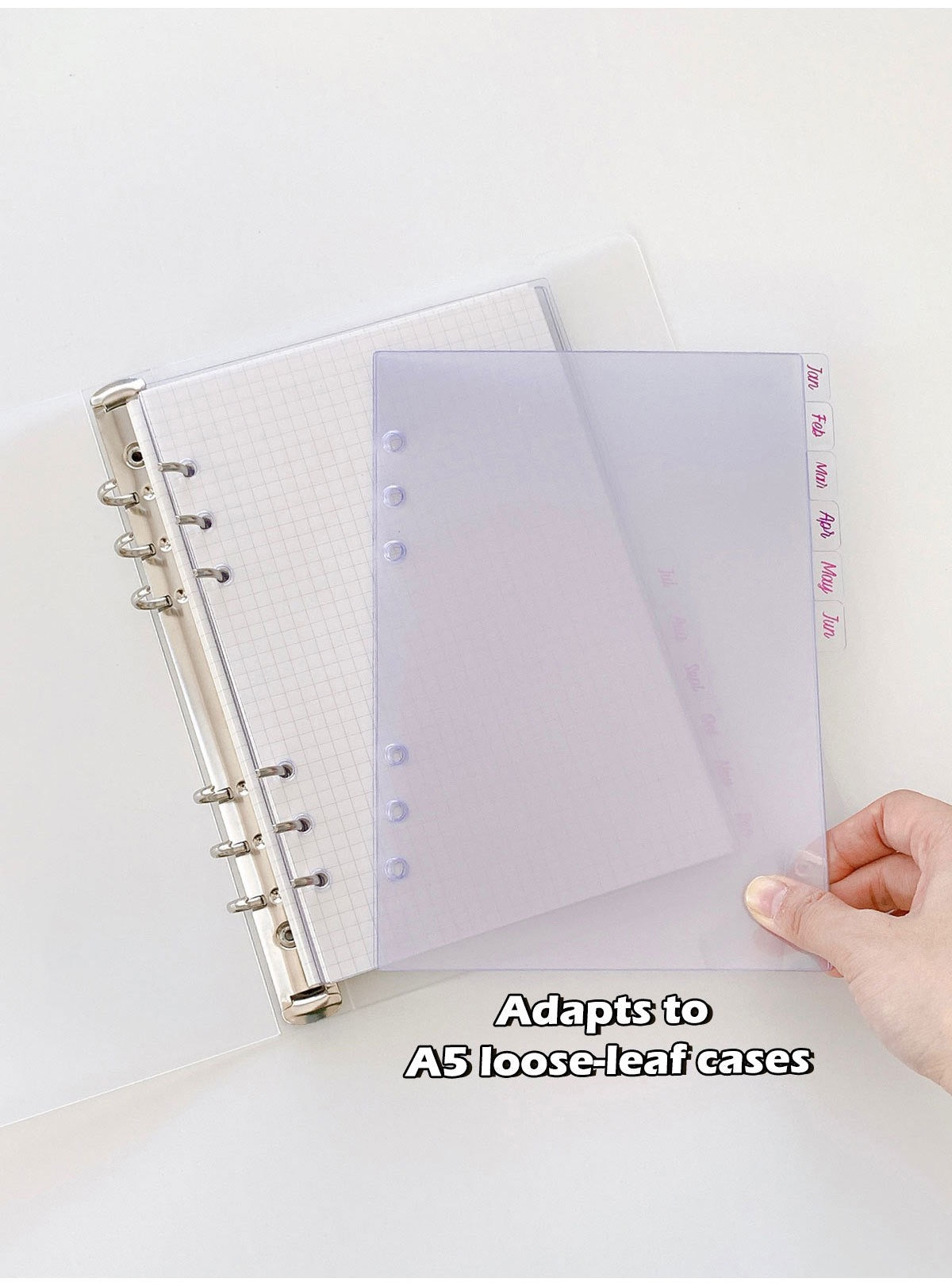 A5 PVC Planner Dividers with Monthly Index Cards Sailor Creations