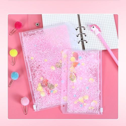 A6 Glitter Sequins Binder Zip Bag for Creative Journaling and Planner  Sailor Creations