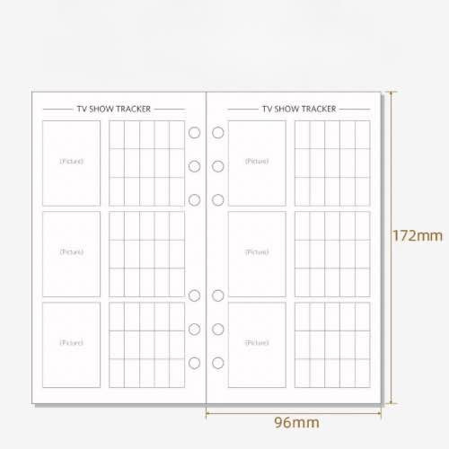 TV Show Tracker Binder Inserts with episode log pages for New Zealand TV fans Sailor Creations