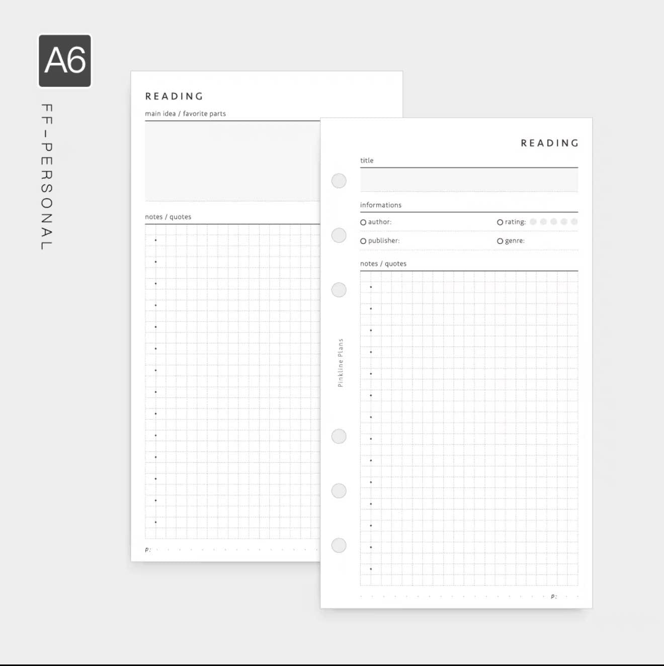 A5/A6 Reading Planner Book – Reading Log & Book Tracker Journal Sailor Creations