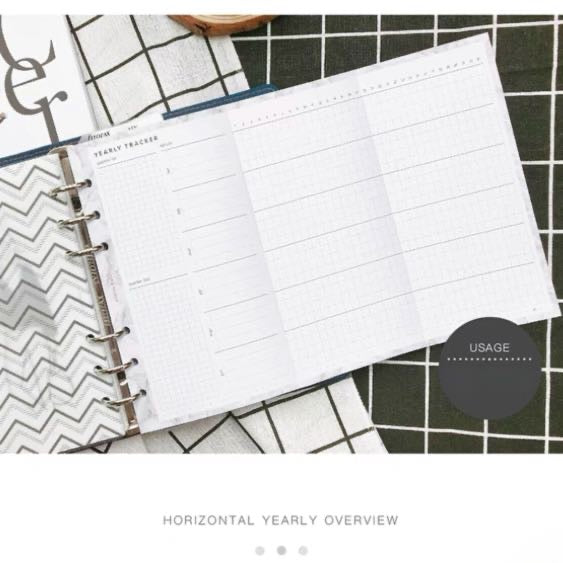 Yearly tracker with goal-setting and habit-planning pages, ideal for New Zealand users. Sailor Creations