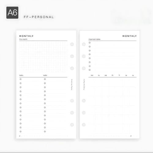 2-in-1 monthly calendar and to-do list planner inserts for New Zealand, ideal for schedule and task organization Sailor Creations