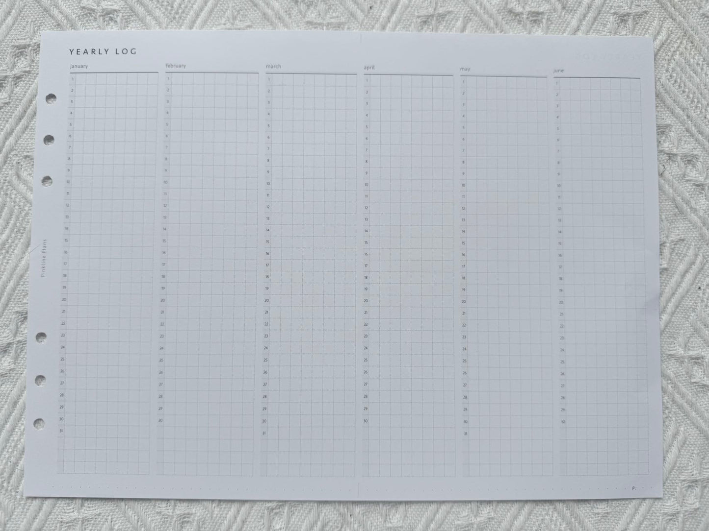 A5 Yearly Calendar Planner Refill Sailor Creations