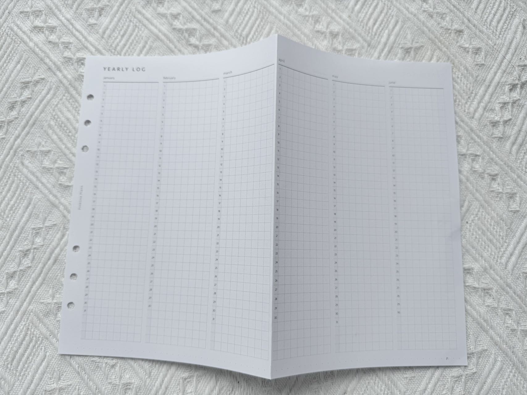 A5 Yearly Calendar Planner Refill Sailor Creations