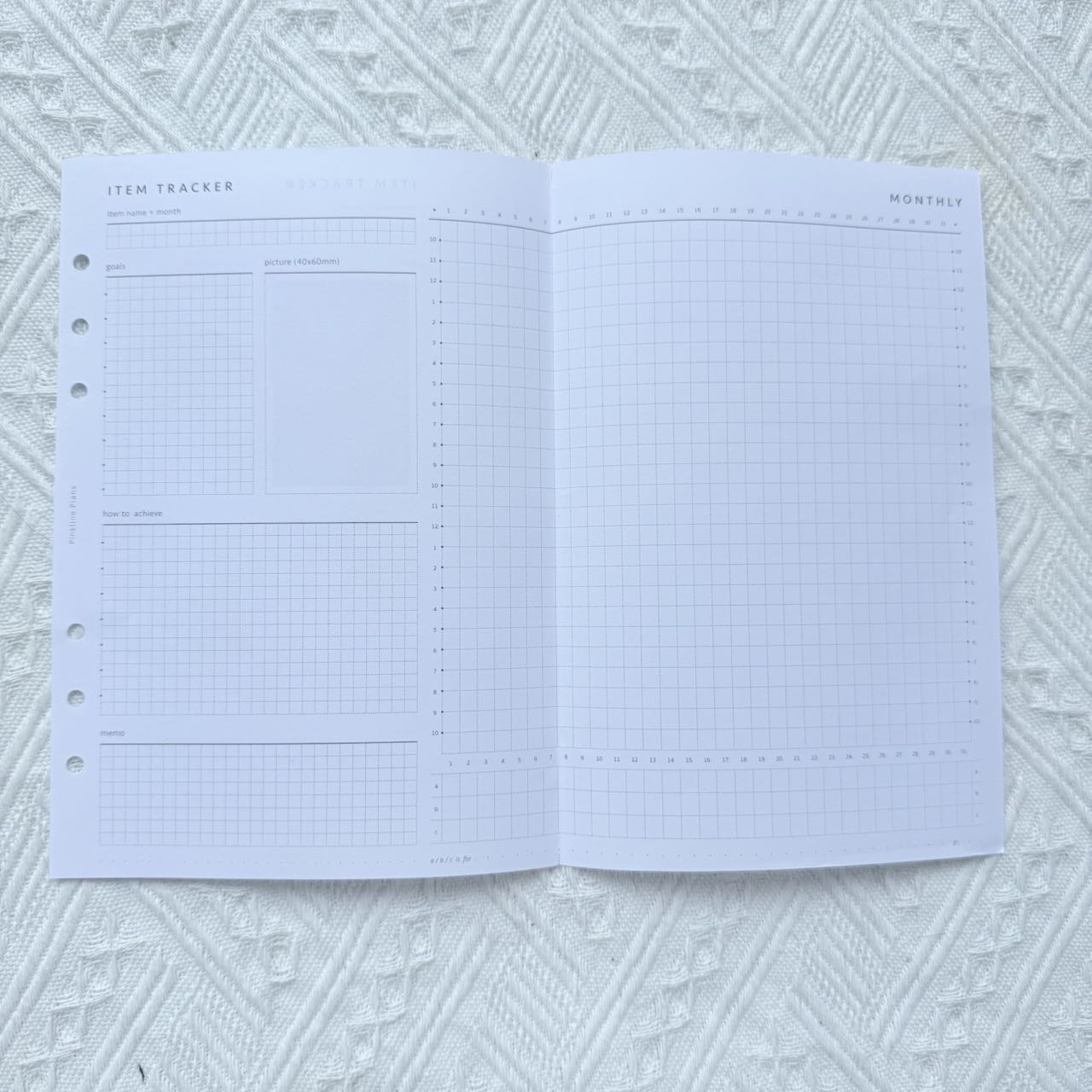 Monthly Goal Setting Pages for A5 Binders from Sailor Creations